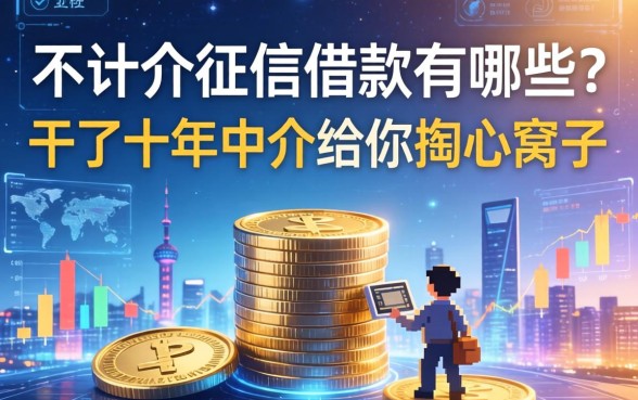 不计入征信的借款有哪些？干了十年中介给你掏心窝子
