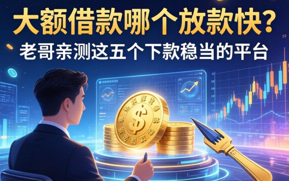 大额借款哪个放款快?老哥亲测这五个下款稳当的平台