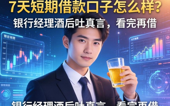 7天短期借款口子怎么样？银行经理酒后吐真言，看完再借