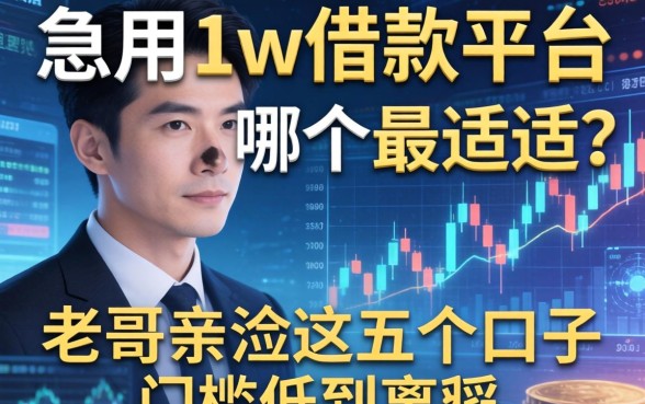 急用1w借款平台哪个最合适？老哥亲测这五个口子门槛低到离谱