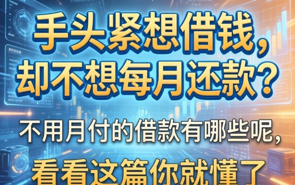 手头紧想借钱却不想每月还款？不用月付的借款有哪些呢，看完这篇你就懂了