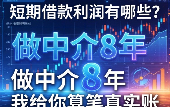 短期借款利润有哪些?做中介8年我给你算笔真实账
