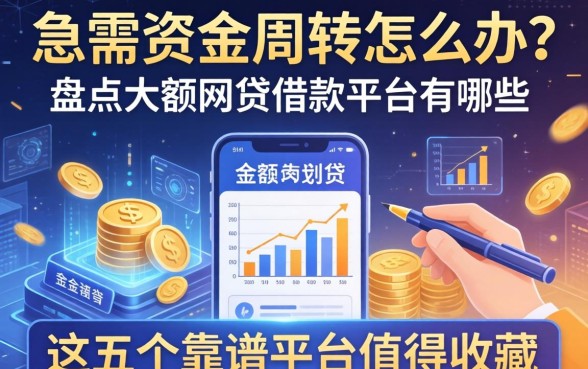 急需资金周转怎么办？盘点大额网贷借款平台有哪些，这五个靠谱平台值得收藏