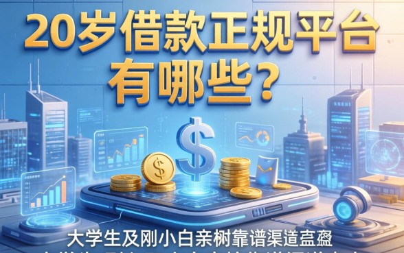 20岁借款正规平台有哪些？大学生及刚入职小白亲测靠谱渠道盘点