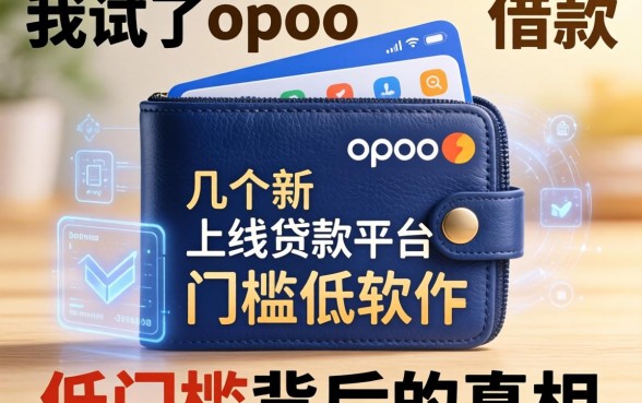 我试了opoo钱包借款和几个新上线贷款平台门槛低软件，发现低门槛背后的真相