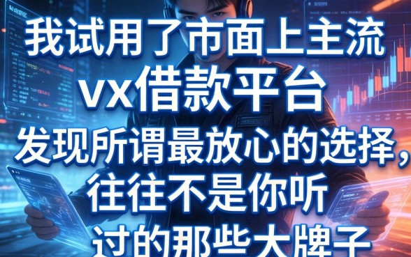 我试用了市面上主流的vx借款平台，发现所谓最放心的选择，往往不是你听过的那些大牌子