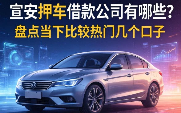 宣城押车借款公司有哪些？盘点当下比较热门的几个口子