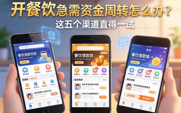 开餐馆急需资金周转怎么办？餐饮借款软件有哪些平台靠谱？这五个渠道值得一试