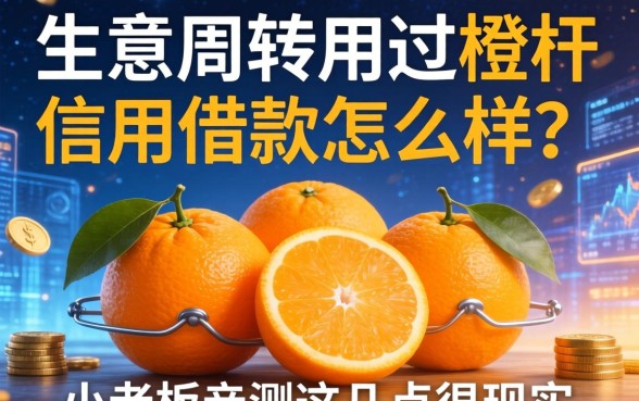 生意周转用过橙子信用借款怎么样？小老板亲测这几点很现实