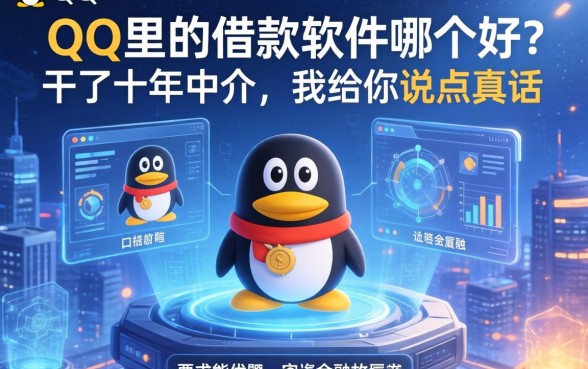 qq里的借款软件哪个好？干了十年中介，我给你说点真话