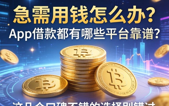 急需用钱怎么办？app借款都有哪些平台靠谱？这几个口碑不错的选择别错过
