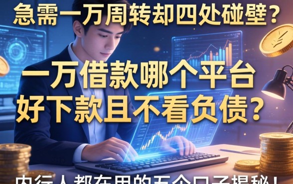 急需一万周转却四处碰壁？一万借款哪个平台好下款且不看负债？内行人都在用的五个口子揭秘！