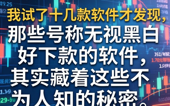 我试了十几款软件才发现，那些号称无视黑白好下款的软件，其实藏着这些不为人知的秘密