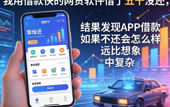 我用借款快的网贷软件借了五千没还,结果发现app借款如果不还会怎么样远比想象中复杂