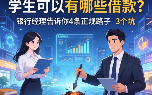 学生可以有哪些借款？银行经理告诉你4条正规路子和3个坑