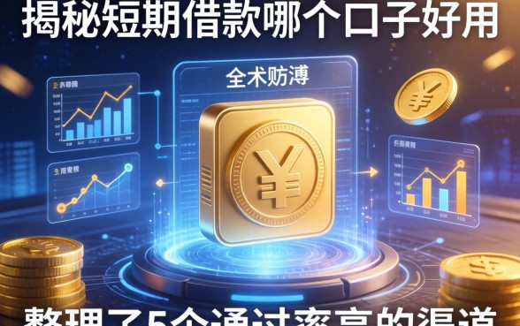 揭秘短期借款哪个口子好用:整理了5个通过率高的渠道