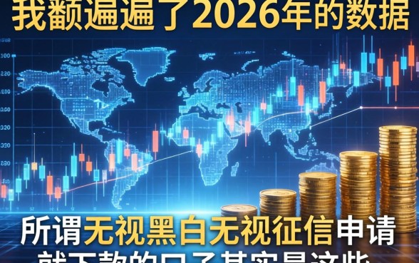 我翻遍了2026年的数据，发现所谓无视黑白无视征信申请就下款的口子其实是这些