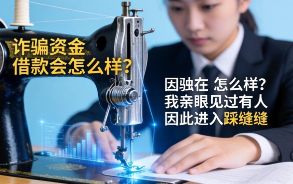 用诈骗资金借款会怎么样？我亲眼见过有人因此进去踩缝纫机