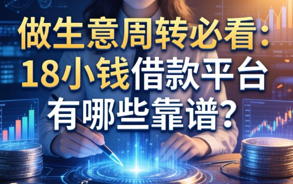 做生意周转必看：18小钱借款平台有哪些靠谱？