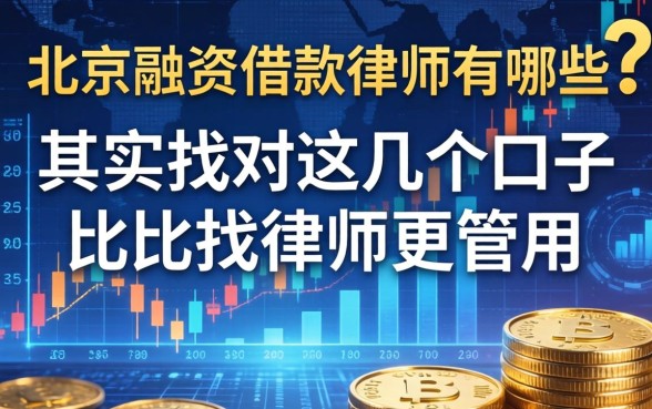 北京融资借款律师有哪些？其实找对这几个口子比找律师更管用