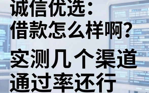 诚信优选借款怎么样啊?实测这几个渠道通过率还行