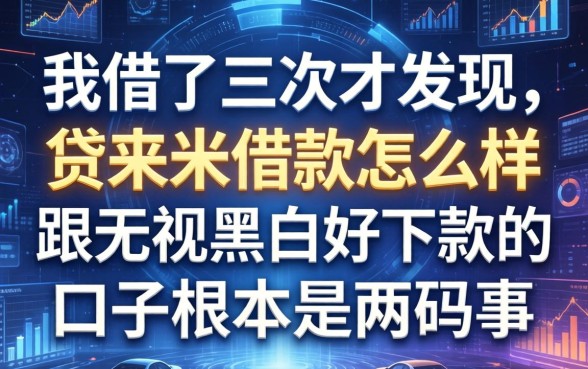 我借了三次才发现，贷来米借款怎么样跟无视黑白好下款的口子根本是两码事