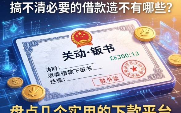 搞不清必要的借款凭证有哪些？盘点几个实用的下款平台