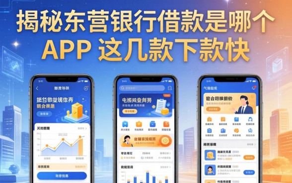 揭秘东营银行的借款是哪个APP，这几款下款快