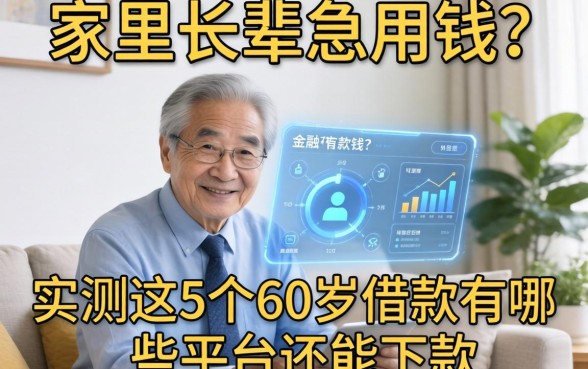 家里长辈急用钱？实测这5个60岁借款有哪些平台还能下款
