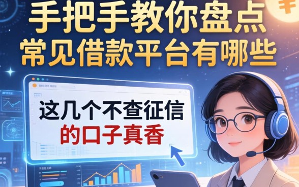 手把手教你盘点常见借款平台有哪些，这几个不查征信的口子真香