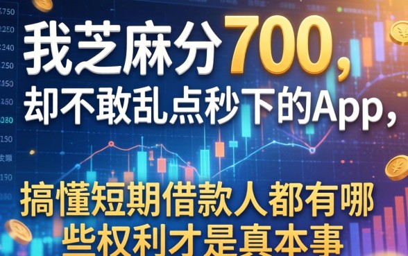 我芝麻分700却不敢乱点秒下的app，搞懂短期借款人都有哪些权利才是真本事