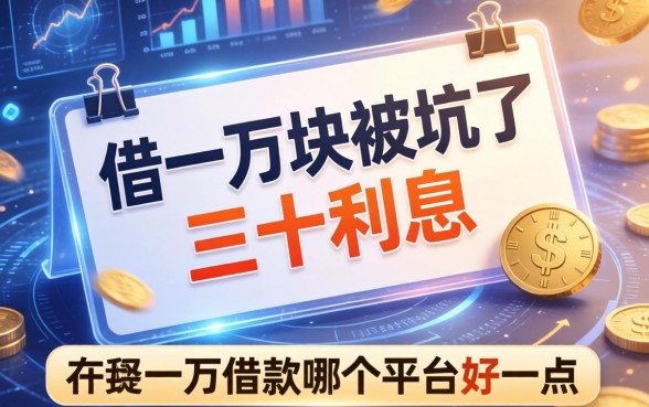 借一万块被坑了三千利息，一万借款哪个平台好一点？