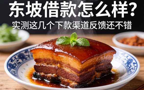 东坡肉借款怎么样？实测这几个下款渠道反馈还不错