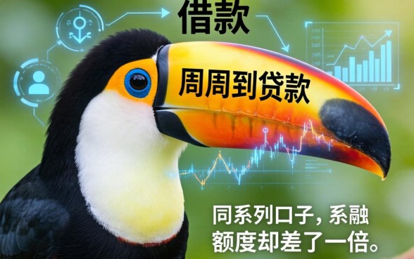 我发现大嘴鸟借款和周周到贷款是同系列口子，额度却差了一倍