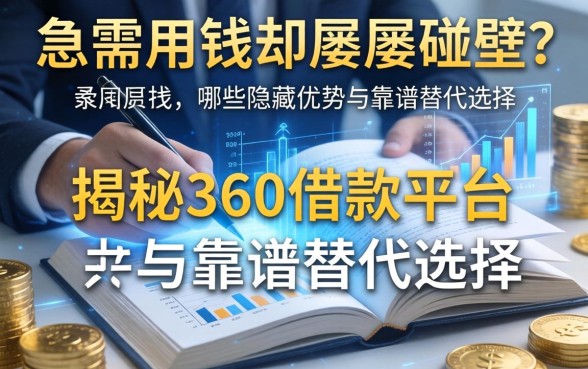 急需用钱却屡屡碰壁？揭秘360借款平台的哪些隐藏优势与靠谱替代选择