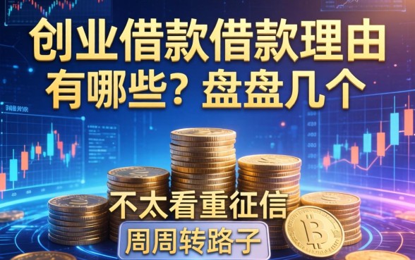 创业借款借款理由有哪些？盘点几个不太看重征信的周转路子