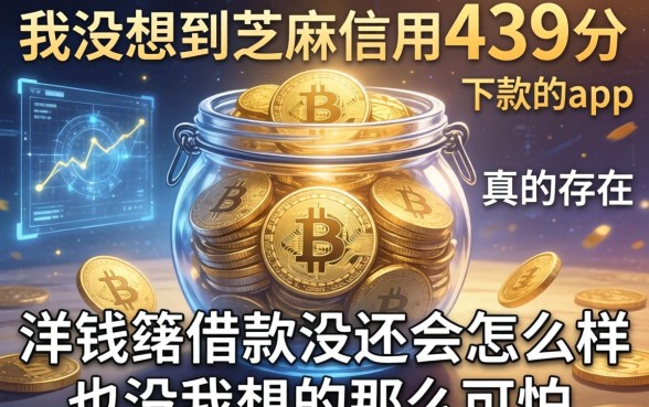 我没想到芝麻信用439分下款的app真的存在,洋钱罐借款没还会怎么样也没我想的那么可怕