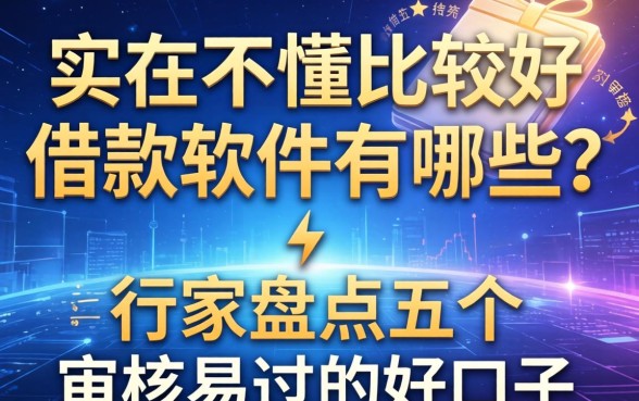 实在不懂比较好借款的软件有哪些？行家盘点五个审核易过的好口子
