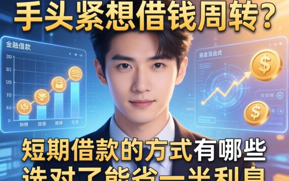 手头紧想借钱周转？短期借款的方式有哪些，选对了能省一半利息