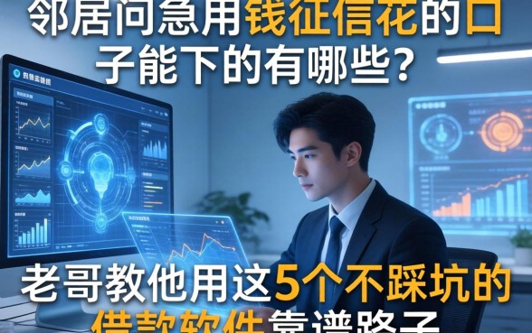 邻居问急用钱征信花的口子能下的有哪些?老哥教他用这5个不踩坑的借款软件靠谱路子