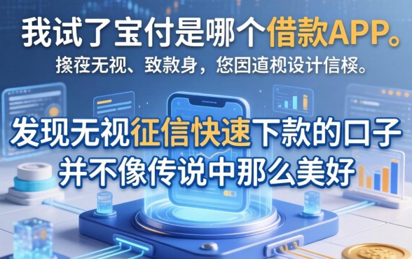 我试了宝付是哪个借款app，发现无视征信快速下款的口子并不像传说中那么美好