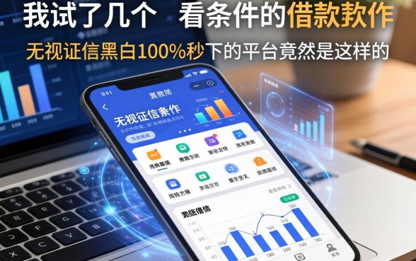 我试了几个不看条件的借款软件，发现无视征信黑白100%秒下的平台竟然是这样的