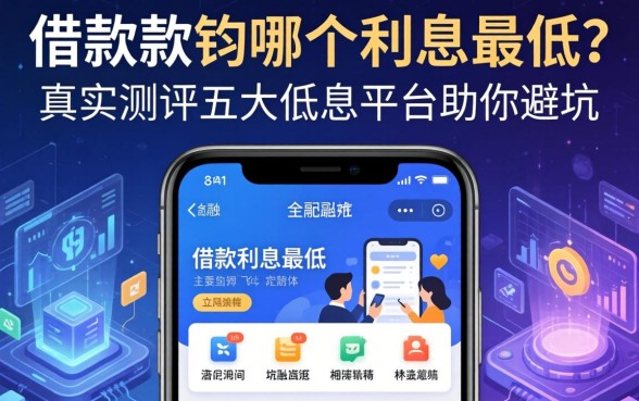 app借款软件哪个利息最低？真实测评五大低息平台助你避坑