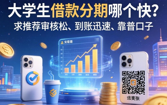 大学生借款分期哪个快？求推荐审核松、到账迅速的靠谱口子