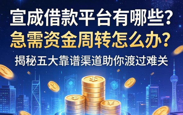 宣城借款平台有哪些？急需资金周转怎么办？揭秘五大靠谱渠道助你渡过难关