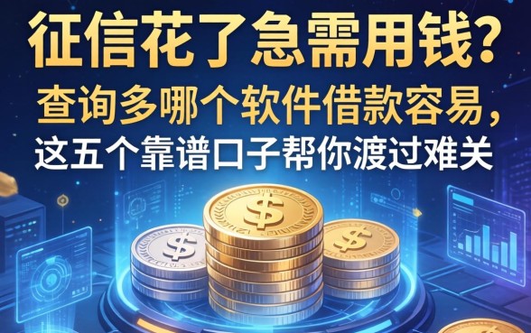征信花了急需用钱？查询多哪个软件借款容易，这五个靠谱口子帮你渡过难关