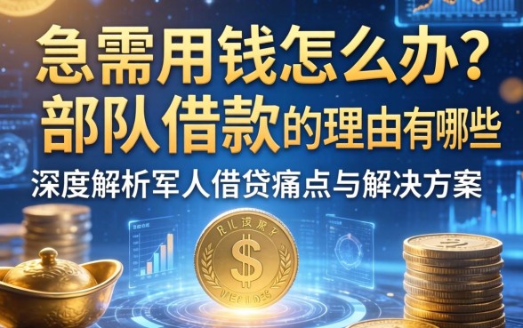 急需用钱怎么办？部队借款的理由有哪些呢？深度解析军人借贷痛点与解决方案