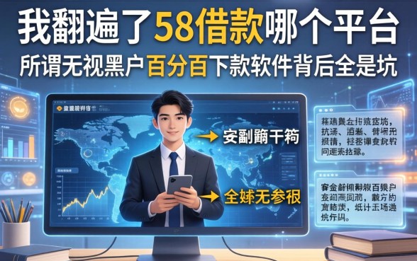 我翻遍了58借款在哪个平台,发现所谓无视黑户百分百下款软件背后全是坑