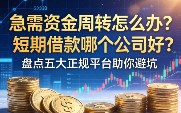 急需资金周转怎么办？短期借款哪个公司好？盘点五大正规平台助你避坑
