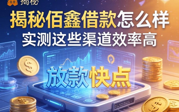 揭秘佰鑫借款怎么样放款快点,实测这些渠道效率高